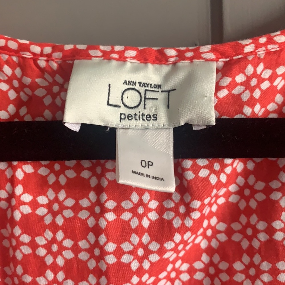 LOFT Ann Taylor Red and White Dress - Picture 3 of 3